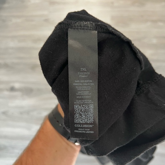 H&M / COLLUSION / XXL / T-Shirt / Black / Lightly Used - Picture 5 of 6